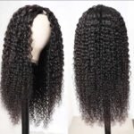 U-Part Jerry Curly Wig Black Curly Wig With Upart Easy Install and Well Melt With Your Own Hair - Image 7