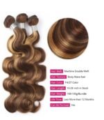 Highlight Honey Blonde Body Wave 3Pcs Bundles with 5×5 HD Lace Closure 100%Human Hair P4/27 Color - Image 4