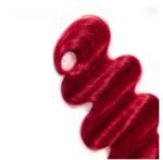 Red Color Body Wave 3 Bundles With Lace Closure 100% Virgin Human Hair Bundles With Closure - Image 7