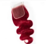 Red Color Body Wave 3 Bundles With Lace Closure 100% Virgin Human Hair Bundles With Closure - Image 6