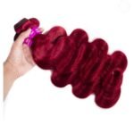 Red Color Body Wave 3 Bundles With Lace Closure 100% Virgin Human Hair Bundles With Closure - Image 4