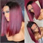 Short Bob Straight Human Hair 13×4 Glueless Lace Closure Wigs 10Inch 1B-99J Color - Image 6