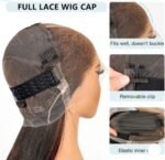 Straight Human Hair Glueless Wig  HD Lace Pre Plucked & Bleached Drawstring Wig Full Lace. - Image 4