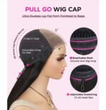 Straight Human Hair Glueless Wig  HD Lace Pre Plucked & Bleached Drawstring Wig Full Lace. - Image 5