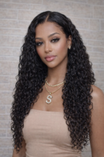 Jerry Curly wear and go natural hair transparent cap wig