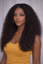 U-Part Jerry Curly Wig Black Curly Wig With Upart Easy Install and Well Melt With Your Own Hair - Image 5