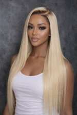 Ombre Blonde Color 4/613 Wig With Brown Roots Straight/Body Wave 13×4 HD Lace Human Hair Wigs
