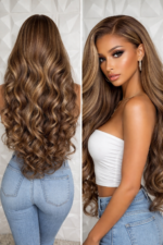 Highlight Honey Blonde Body Wave 3Pcs Bundles with 5×5 HD Lace Closure 100%Human Hair P4/27 Color - Image 3