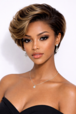 Pixie Cut Side Part Short Human Hair Wigs Glueless HD Lace Closure Wigs