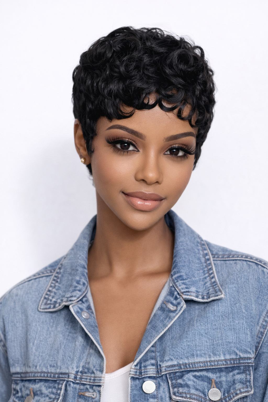 2025/12/1000587328.png Short Curly Layered Pixie Cut Full Lace Pixie Wig Human Hair - Image 1