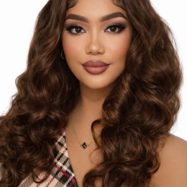 Chocolate Brown Color Curly 13×4 HD Lace Front 13×6 Wear Go Glueless Human Hair Wig 200-250% Density