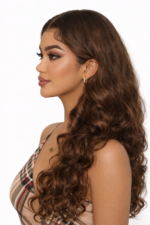 Chocolate Brown Color Curly 13×4 HD Lace Front 13×6 Wear Go Glueless Human Hair Wig 200-250% Density - Image 2