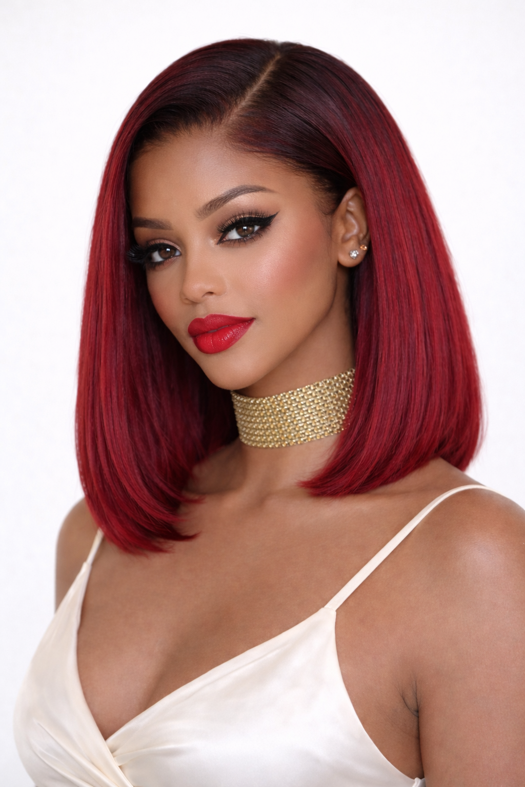 2025/12/1000588996.png Short Bob Straight Human Hair 13×4 Glueless Lace Closure Wigs 10Inch 1B-99J Color - Image 1