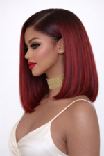 Short Bob Straight Human Hair 13×4 Glueless Lace Closure Wigs 10Inch 1B-99J Color - Image 2