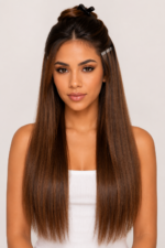 #4 Chocolate Brown Tape-In Human Hair Extensions