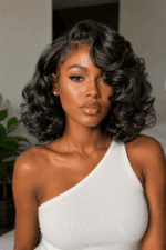 Bouncy Loose Body Wave Side Part Bob Wig – 200% Density