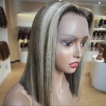 Blonde Highlight Color Bob Human Hair 6×5 13×6 HD Lace Glueless Wig P16/613 Pre Bleached &  Pre Plucked - Image 4