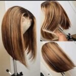 Honey Blonde Highlight Bob 6×5 Glueless HD Lace Short Human Hair Wig - Image 4