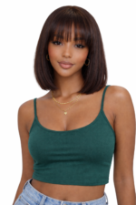Glueless Short Bob Wig with Frange Bangs Straight Hair 6×5 HD Lace 180% Density
