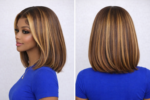 Honey Blonde Highlight Bob 6×5 Glueless HD Lace Short Human Hair Wig - Image 2