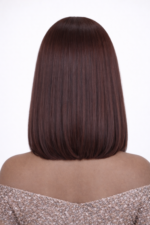 99J Layered Preplucked Human Hair BOB Lace Wig with  Frange Bang 6×5 180% density - Image 3