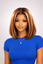 Golden Glow Highlight Bob Wig – 6x5 HD Lace Glueless Human Hair Wig