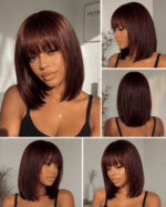 Cabernet Sleek Bang Bob Wig - Image 2
