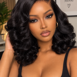 Sienna Wavy Bob Lace Front Wig – Side Part