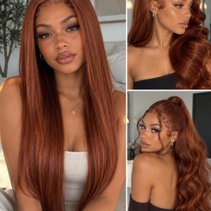 Copper Auburn Straight & Wavy Lace Front Wig