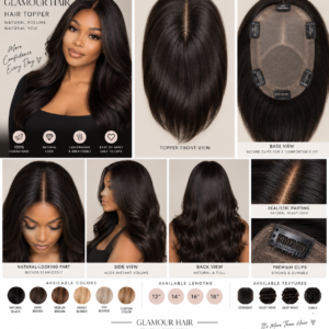 Hair Topper Human Hair – Natural Volume & Seamless Coverage | Glamour Hair